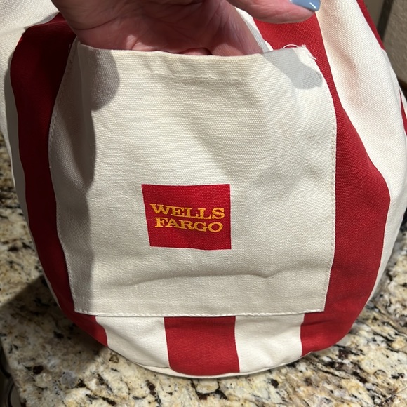 Wells Fargo beach Bag Backpack with front pocket. Never used - Picture 2 of 6